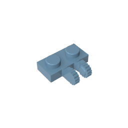 Scharnierplatte 1 x 2 Verriegelung mit 2 Fingern an der Seite, 9 Zähne