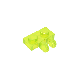 1x2 einseitige Scharnierplatte (mit Zähnen)