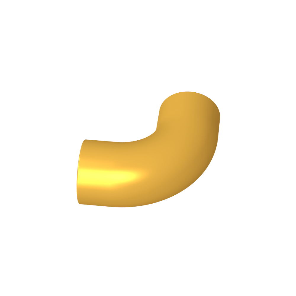 Runder Ziegelstein, 1 x 1 Durchmesser, Rohr mit 90-Grad-Kniestück (2 x 2 x 1) und Achslöchern (Querlöchern) an jedem - MyGobricks