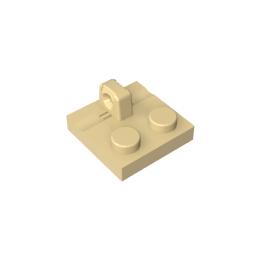 Scharnierplatte 2 x 2 Verriegelung mit 1 Finger oben