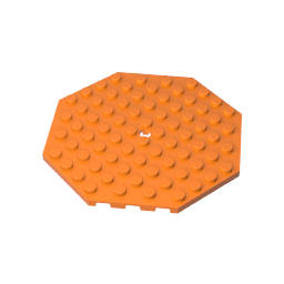 10x10 achteckige Platte mit perforierter Mitte