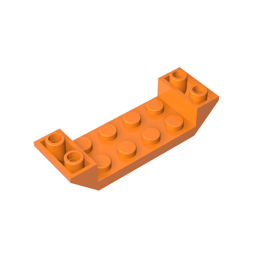 Schräge umgekehrte 45° 6 x 2 Doppelt mit 2 x 4 Ausschnitt-MyGobricks