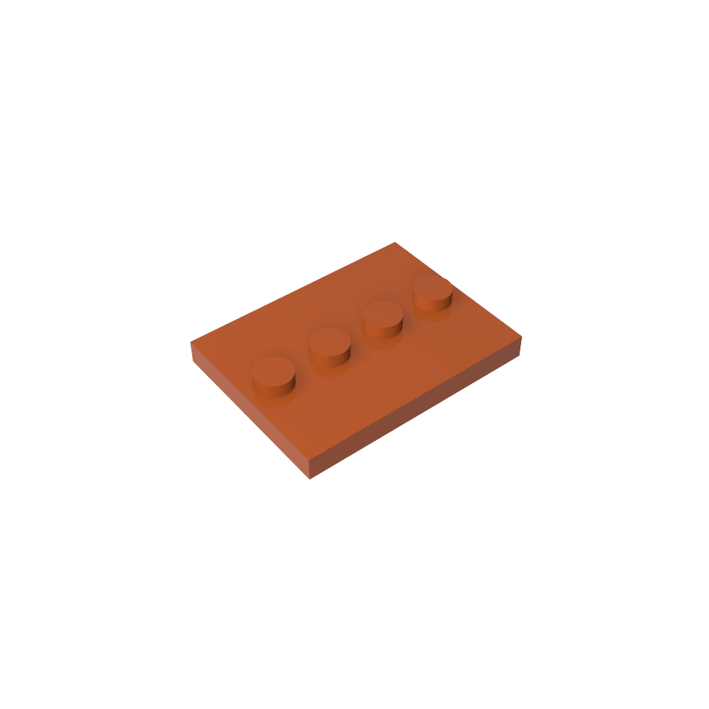 Platte Spezial 3 x 4 mit 1 x 4 Mittelbolzen [Plain]-MyGobricks