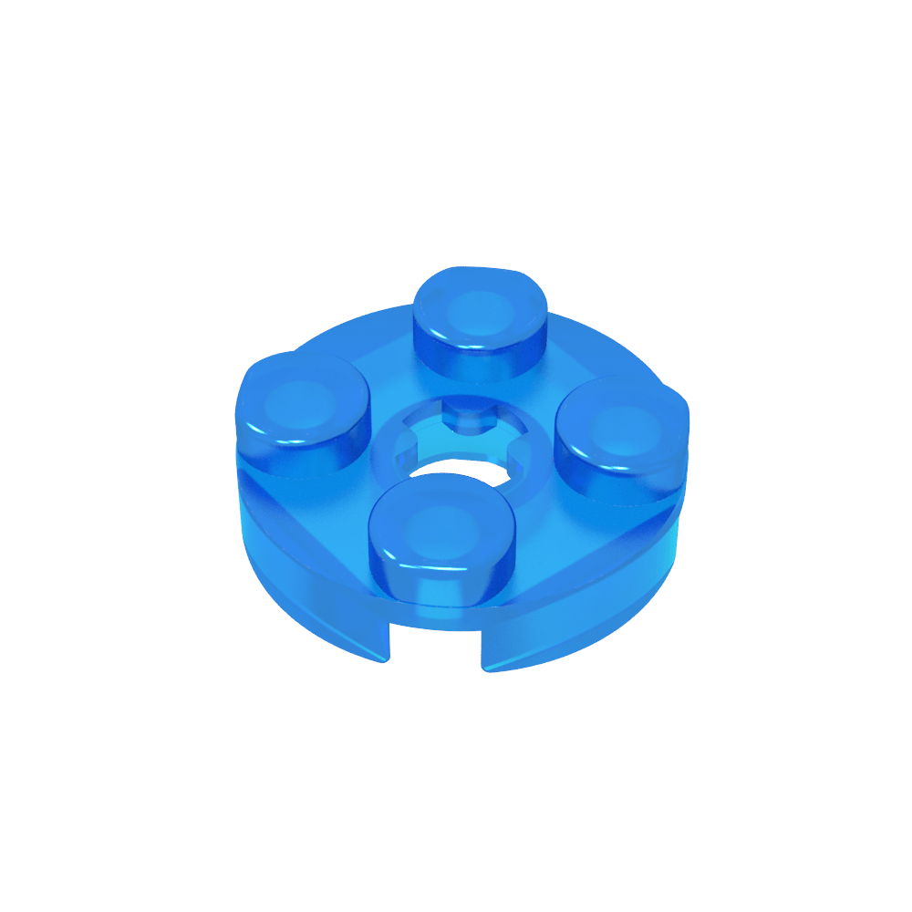 Platte rund 2 x 2 mit Achsloch Typ 1 (+ Öffnung) - MyGobricks