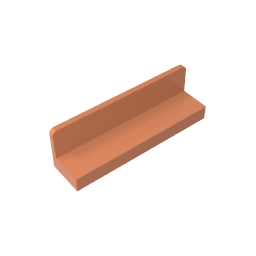 Platte 1 x 4 x 1 mit abgerundeten Ecken [Dünnwandig]