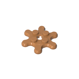 Platte Spezial 2 x 2 Splat Zahnrad mit 6 Zähnen
