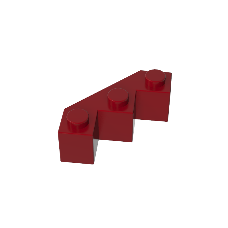 3x3 facettierte Ziegelwand mit abgeschrägten Ziegeln