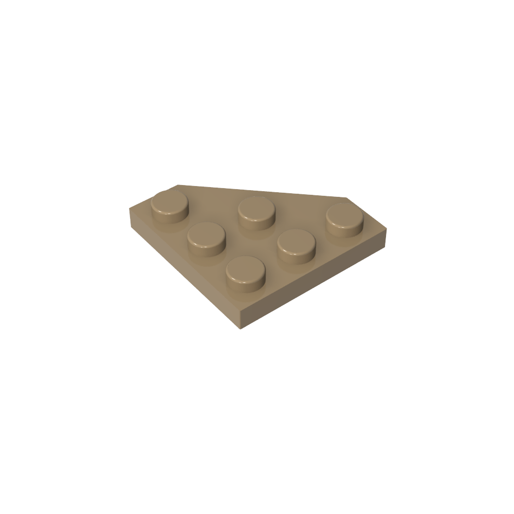 Keilplatte 3 x 3 Ecke abgeschnitten-MyGobricks