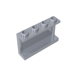Platte 1 x 4 x 2 mit Seitenstützen - Hohlbolzen