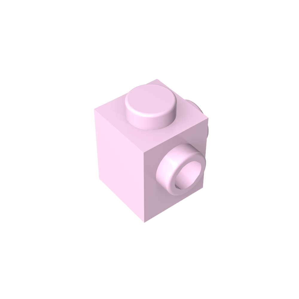 Spezialstein 1 x 1 mit Noppen auf 2 benachbarten Seiten - MyGobricks