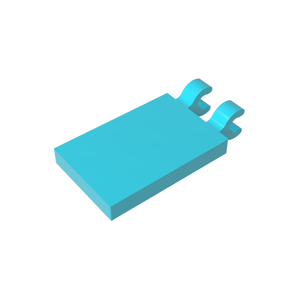 Fliese Spezial 2 x 3 mit 2 Clips [Abgewinkelte Clips]-MyGobricks