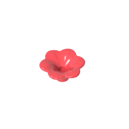 Pflanze, Outdoor-Zubehör-Set, Blume mit 6 runden Blütenblättern und Stecknadel