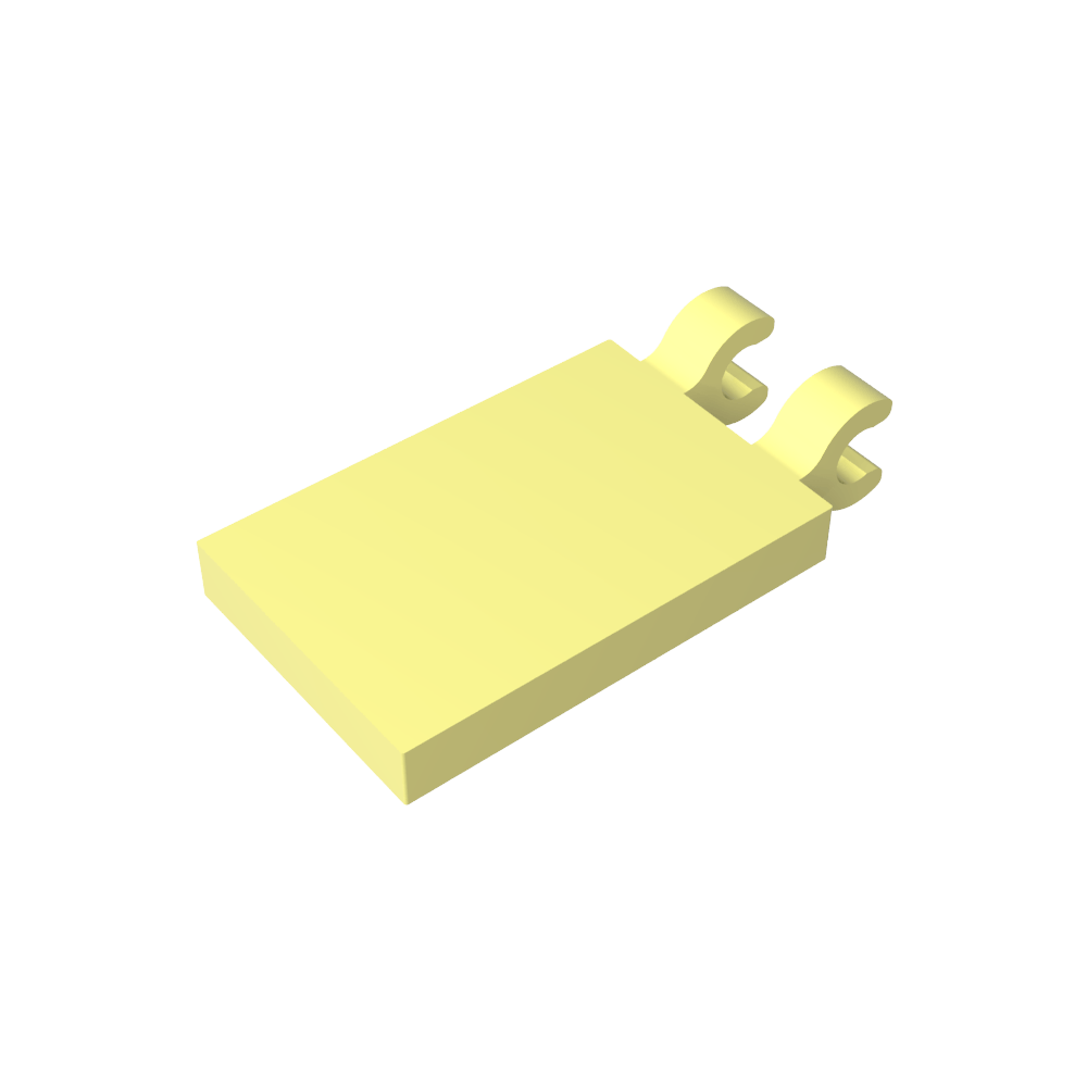 Fliese Spezial 2 x 3 mit 2 Clips [Abgewinkelte Clips]-MyGobricks