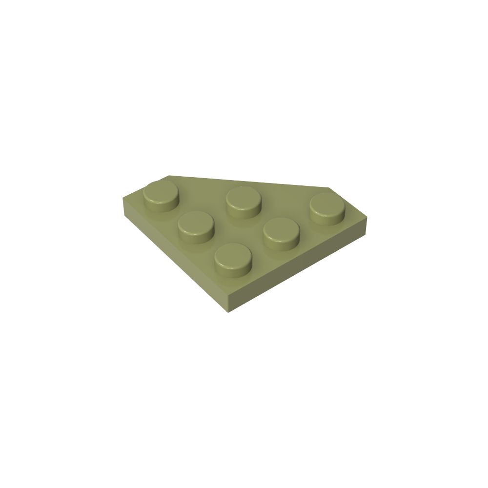 Keilplatte 3 x 3 Ecke abgeschnitten-MyGobricks
