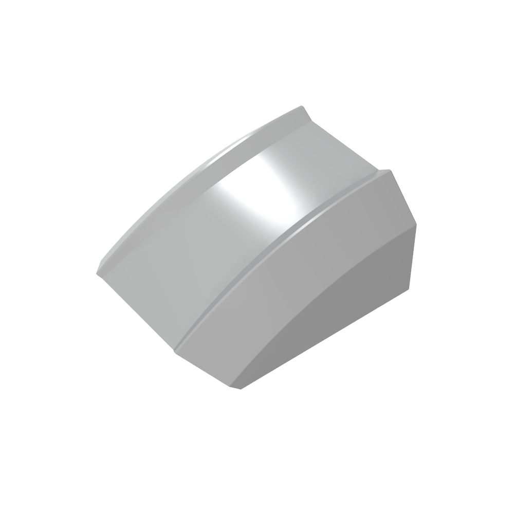 Schrägstein gebogen 2 x 2 mit Lippe, ohne Noppen - MyGobricks