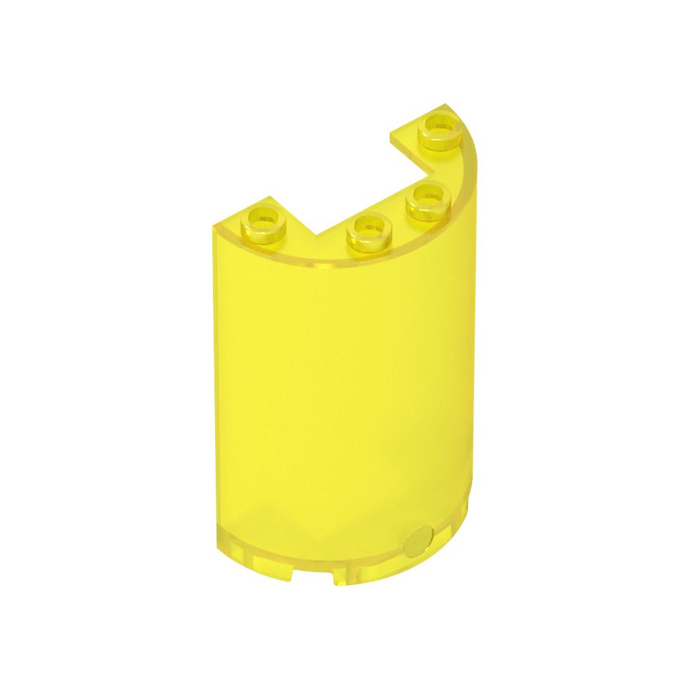 Zylinderhälfte 2 x 4 x 5 mit 1 x 2 Ausschnitt - MyGobricks