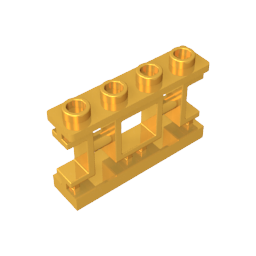 Zaun 1 x 4 x 2 Ornamentales asiatisches Gitter mit 4 Noppen - MyGobricks