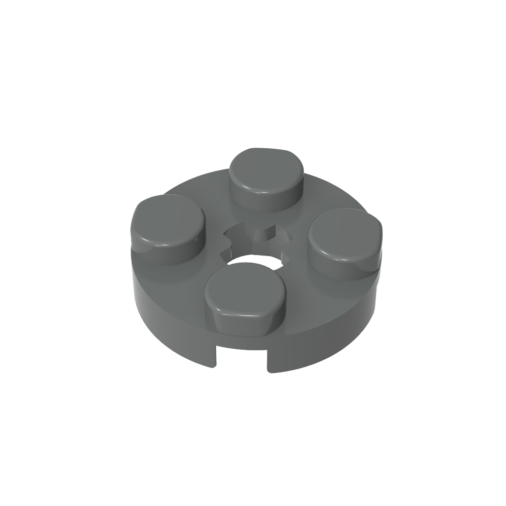 Platte rund 2 x 2 mit Achsloch Typ 1 (+ Öffnung) - MyGobricks