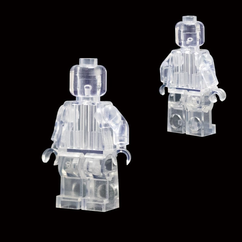 Minifiguren aus einfarbigen Bausteinen, kompatibel mit universellen, kleinteiligen, einfarbigen Bausteinen, Trendy Moc (Multi-Creation) Baustein-Wandbasis-Zubehör.