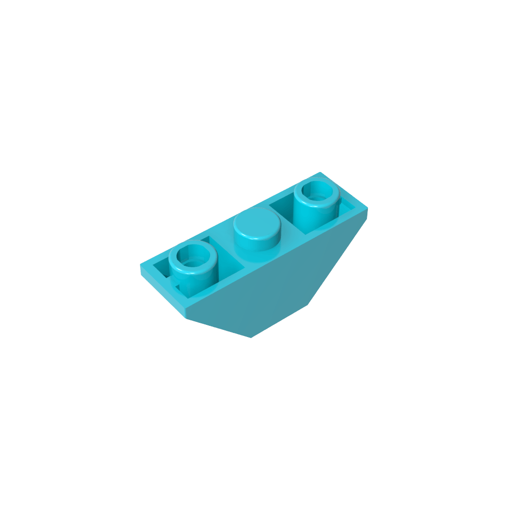 Schräge umgekehrte 45° 3 x 1 Doppel mit 2 blockierten offenen Noppen - MyGobricks