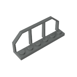 Platte Spezial 1 x 6 mit Zugwaggon-Endzaun-MyGobricks