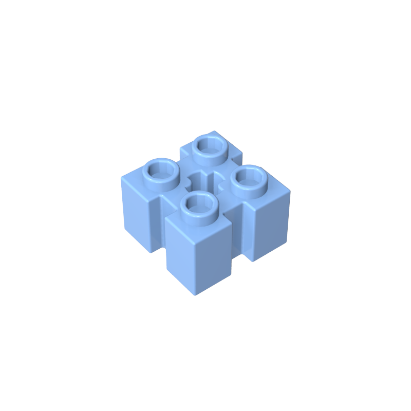 2x2 vierseitig gerillter Mittellochziegel