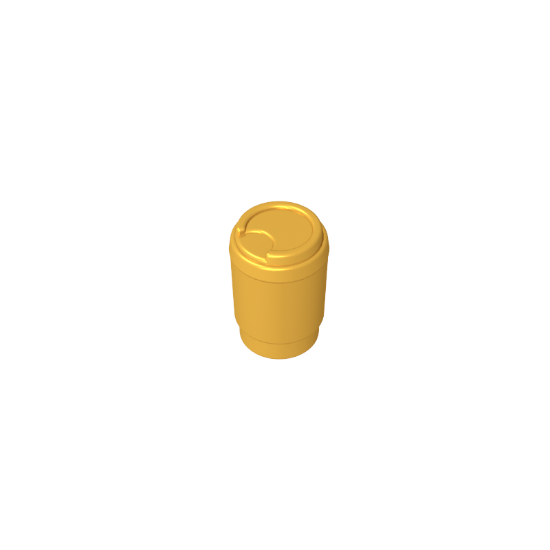 Minifigur hält eine Kaffeetasse oder einen Becher zum Mitnehmen