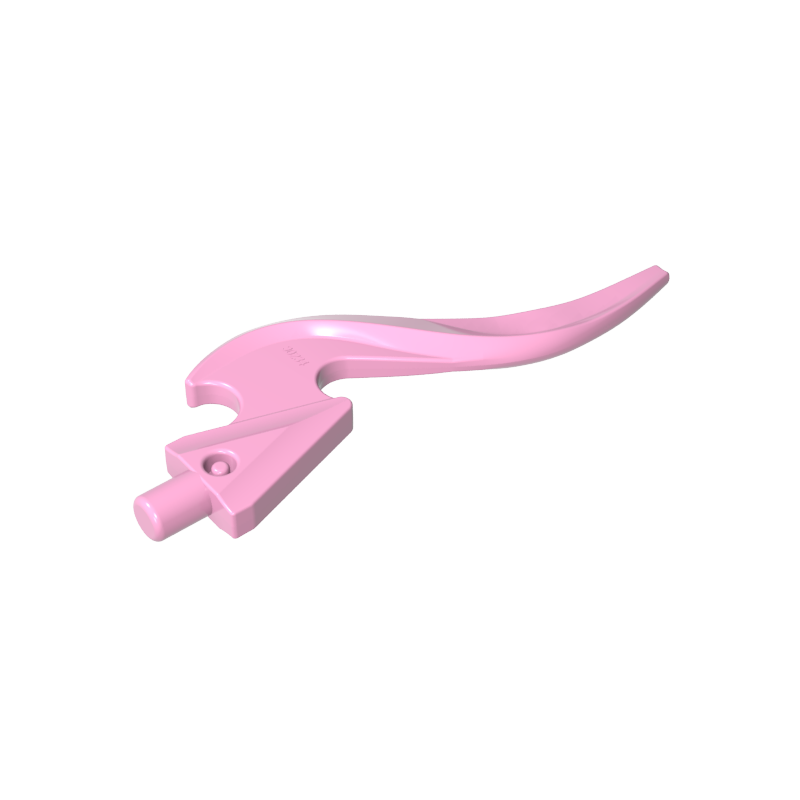 Minifigurenwaffe, flammender, gewellter Krummsäbel