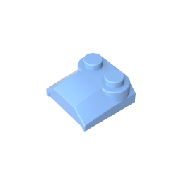 2x2x2/3 gebogener Schrägstein mit zwei Noppen