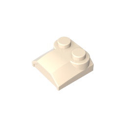 2x2x2/3 gebogener Schrägstein mit zwei Noppen