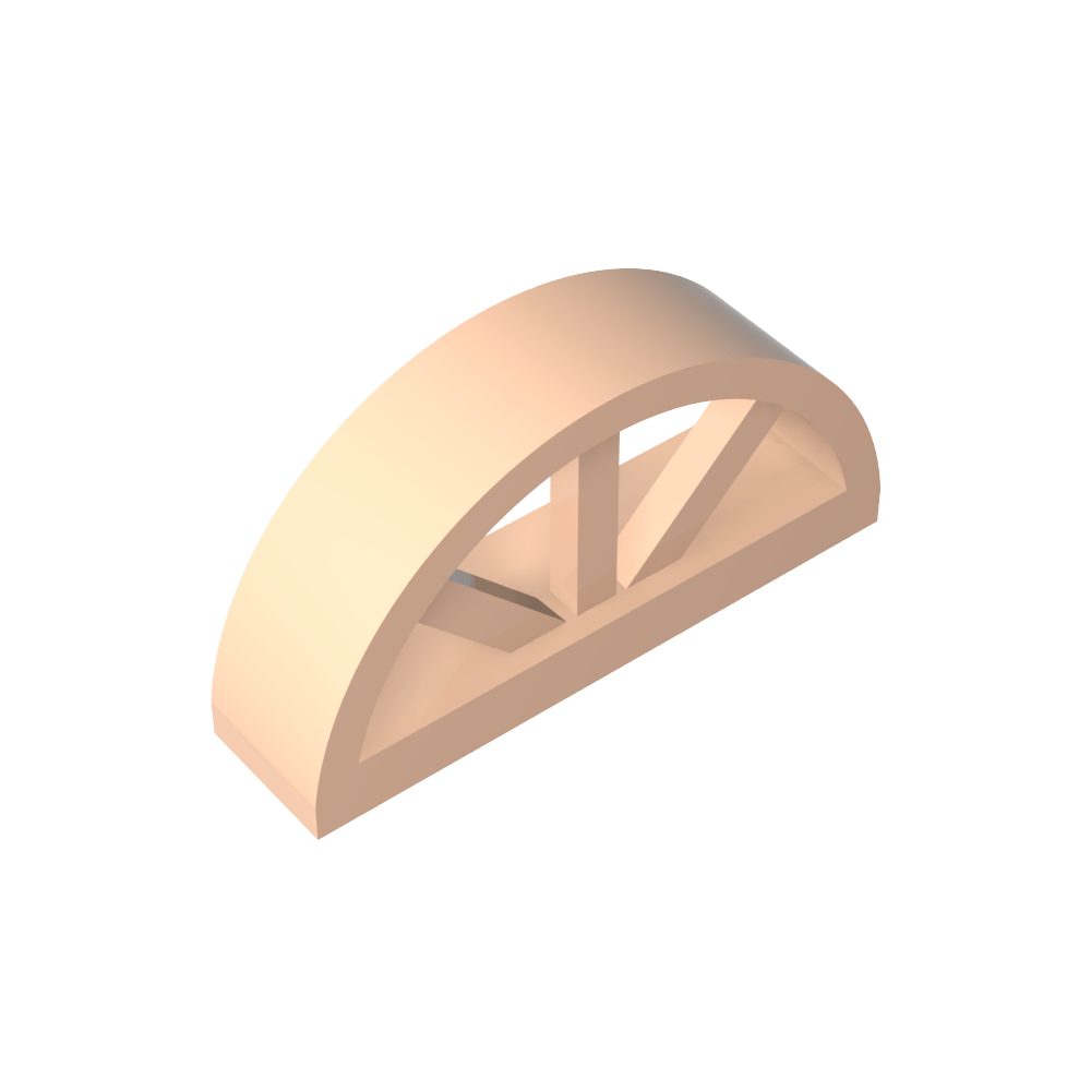 Fenster 1 x 4 x 1 2/3 mit abgerundeter Speichenspitze - MyGobricks