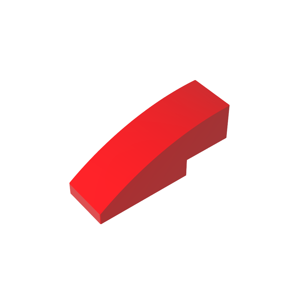 Schrägstein gebogen 3 x 1 ohne Noppen - MyGobricks