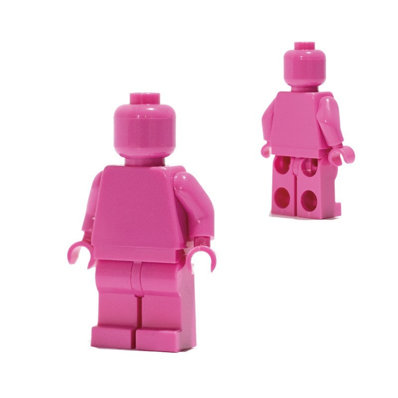 Minifiguren aus einfarbigen Bausteinen, kompatibel mit universellen, kleinteiligen, einfarbigen Bausteinen, Trendy Moc (Multi-Creation) Baustein-Wandbasis-Zubehör.