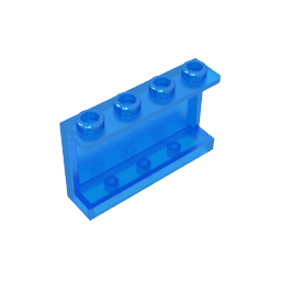 Platte 1 x 4 x 2 mit Seitenstützen - Hohlbolzen