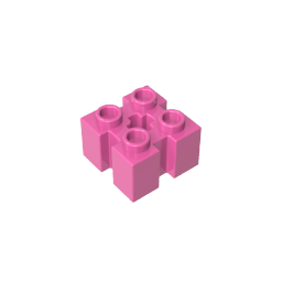 Stein Spezial 2 x 2 mit Rillen und Achsloch - MyGobricks