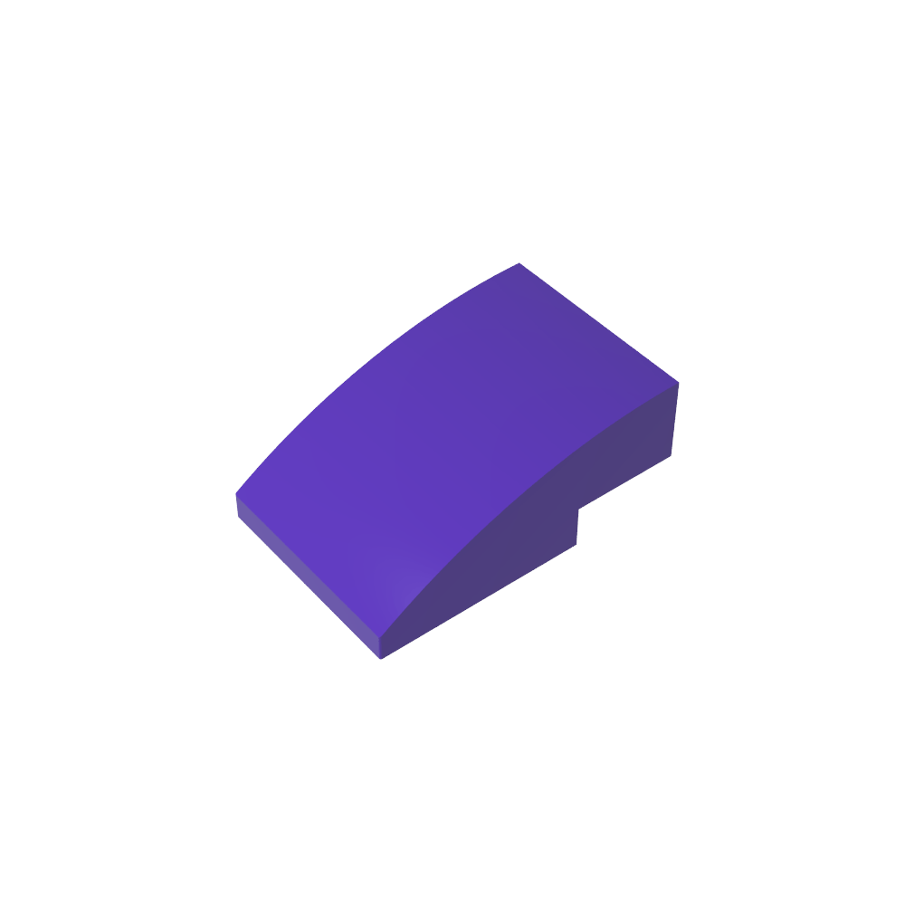 Schrägstein gebogen 3 x 2 ohne Noppen - MyGobricks