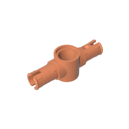 Technic Pin Connector Hub mit 2 Pins mit Reibungsrippen in Längsrichtung [große quadratische Pinlöcher]