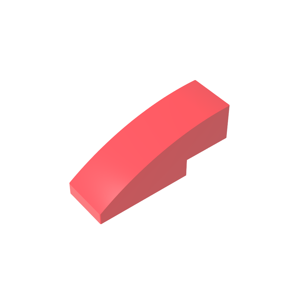 Schrägstein gebogen 3 x 1 ohne Noppen - MyGobricks