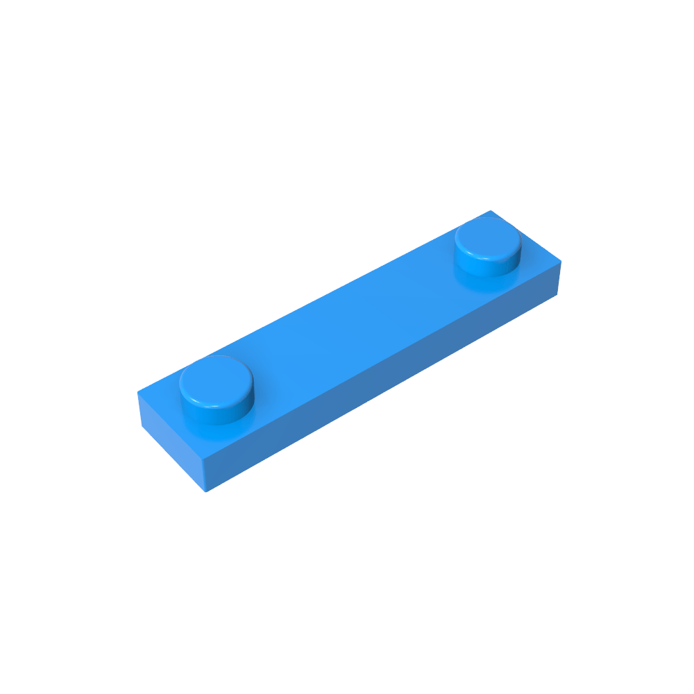 Platte Spezial 1 x 4 mit 2 Noppen-MyGobricks