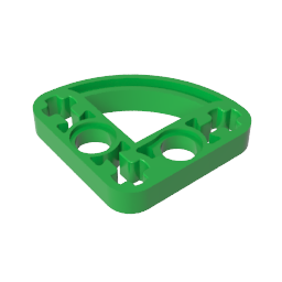 3x3 gebogener Arm mit Löchern (dünn)