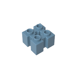 Stein Spezial 2 x 2 mit Rillen und Achsloch - MyGobricks