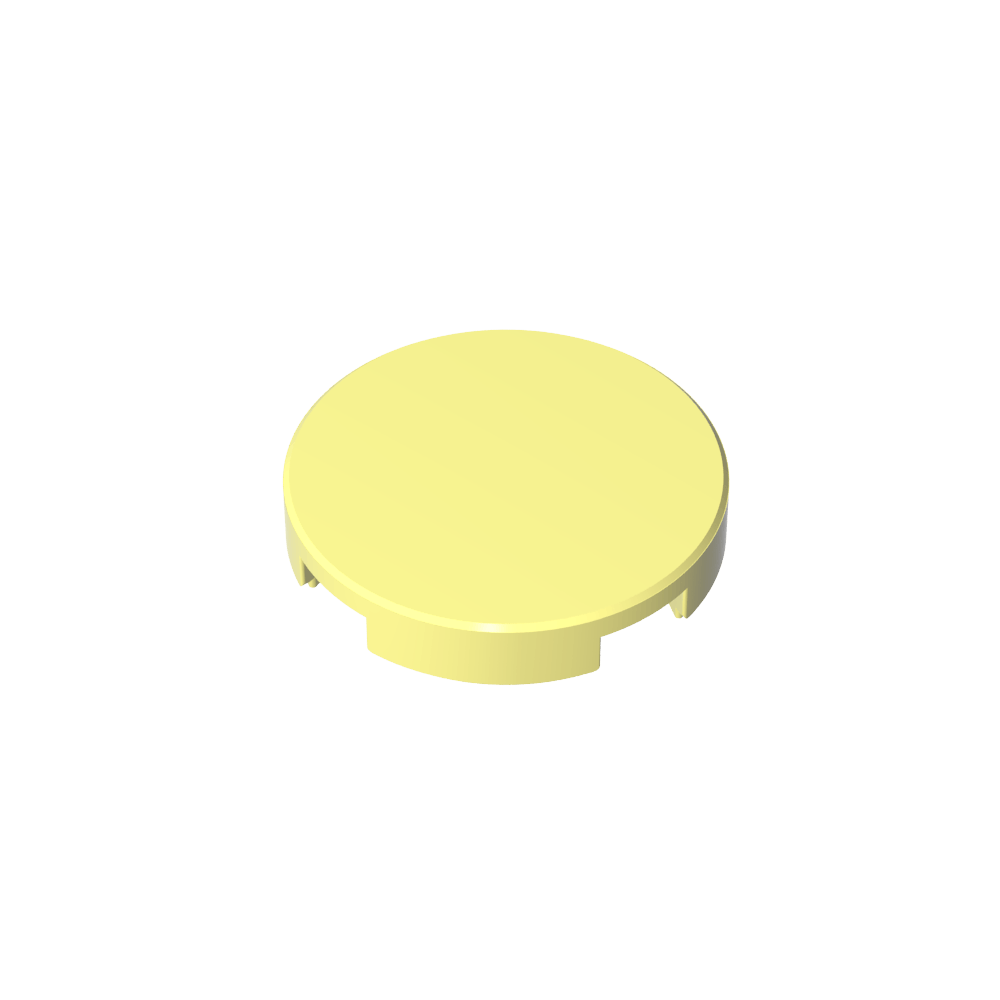 Runde Fliese 2 x 2 mit Bolzenhalter unten - MyGobricks