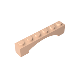 Ziegelbogen 1 x 6 Erhöhter Bogen