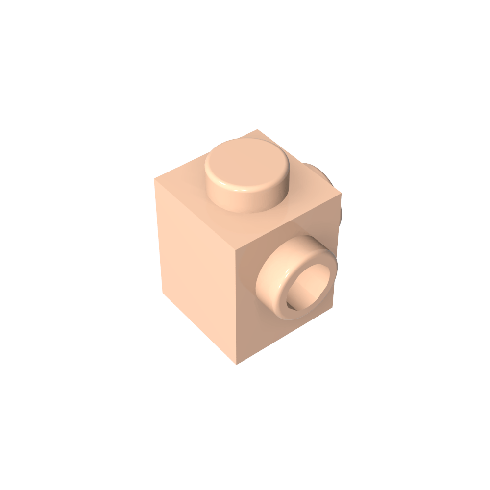 Spezialstein 1 x 1 mit Noppen auf 2 benachbarten Seiten - MyGobricks