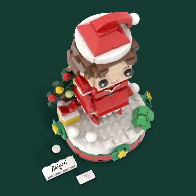 Individuelle Ziegelfiguren mit Namenssockel, personalisierte Weihnachtsziegelfiguren, beste Weihnachts- und Neujahrsgeschenke