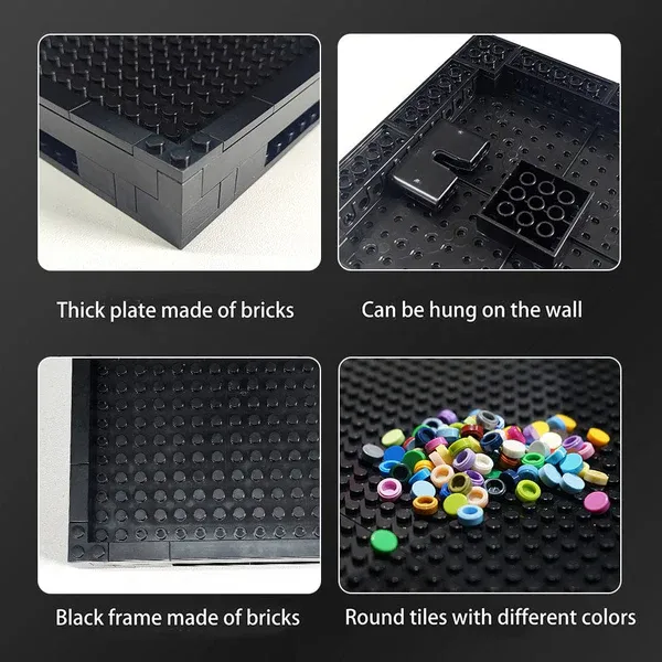 Personalisierter Pixel Art Bilderrahmen, personalisiertes Pixel Art Bricks Portrait, Einzigartige Geschenke zum Muttertag, Vatertag, Valentinstag, Geburtstag