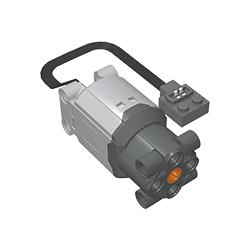 Motor, groß, Power Functions mit dunkelblau-grauer Unterseite