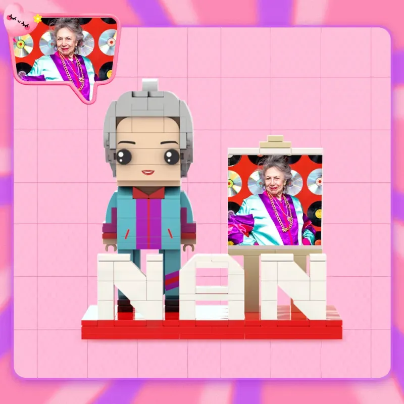 Custom Mother's Day Brick Figures, Full Body Custom Brick Set, Best Gift for Your Mama