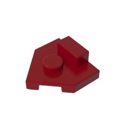 Platte Spezial 2 x 2 Keil, Mittelbolzen, 1 x 1/2 erhöhte Lasche-MyGobricks