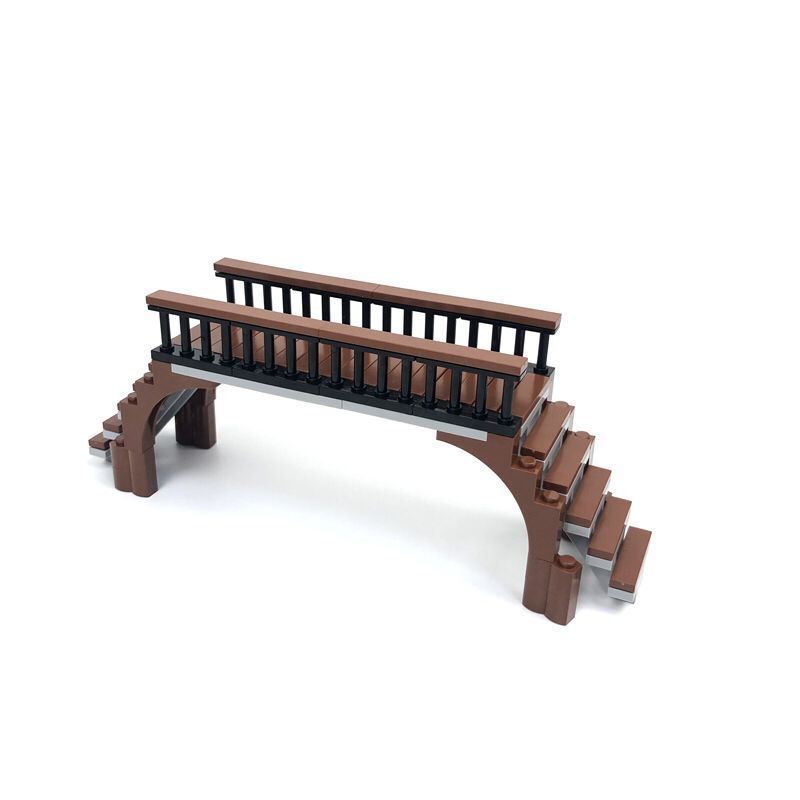 Eisenbahnszene, Gleiszubehör aus kleinen Bausteinen, DIY-Set für einen Wartetunnel